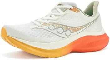 Saucony Endorphin Speed 5 Men's Shoes, Ivory/Fire, 8.5
