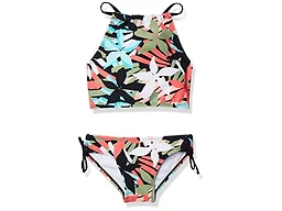 Kanu Surf Girls, Daisy UPF 50 Beach Sport Halter Tankini 2-Piece Swimsuit, Rowan Green, 12