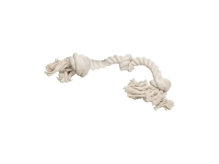 Boss Pet 03780 White Cotton Rope with Knotte