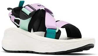 Columbia Women's Konos Elevate Strap Sandal, Black/Sea Ice, 9