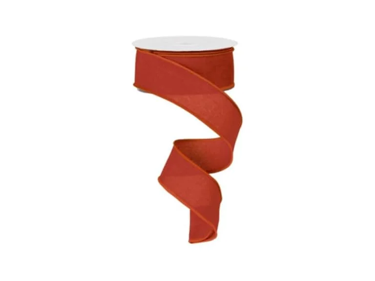 Solid Canvas Wired Edge Ribbon, 10 Yards