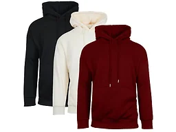 3-Pack Assorted Men's Sherpa-Lined Pullover Hoodie (Sizes, S to 2XL)