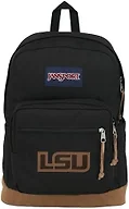 JanSport NCAA Officially Licensed Backpack, Lsu Tigers, Right Pack with Padded 15-Inch Laptop Sleeve, Spacious Computer Bag, Durable Daypack with Bottle Pocket & Haul Handle, Black