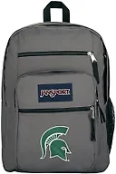 JanSport NCAA Officially Licensed Backpack, Michigan State, Big Student with Padded 15-Inch Laptop Sleeve, 2 Compartment Computer Bag with Bottle Pocket & Haul Handle, Book Rucksack, Graphite Grey