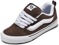 Vans Unisex Knu Skool Shoe, Brown/White, 4.5/6