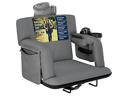 Alpcour APC-RSSAWGY-D-2P 25" Wide Alpcour 2PK Premium Reclining Stadium Seat w/ Armrests Grey