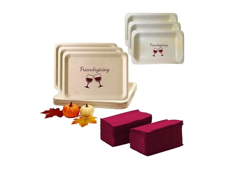 Perfect Stix Friendsgiving Plates and Napkins Set 