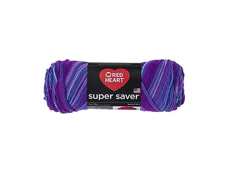 Red Heart Super Saver Yarn, Grape Fizz