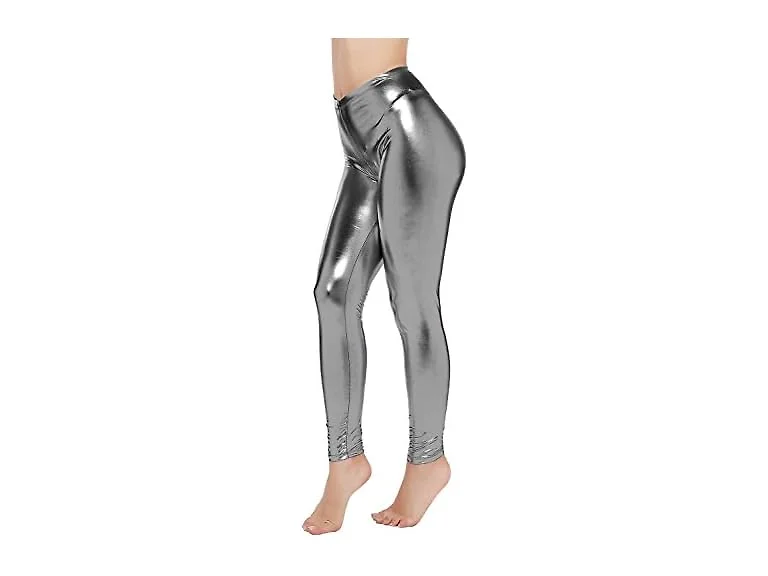 Pinkphoenixfly Women (M) Sexy Shiny Faux Pants
