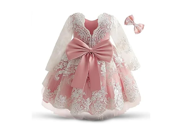 Nnjxd (12-18 Months) Flower Girl Lace Dress