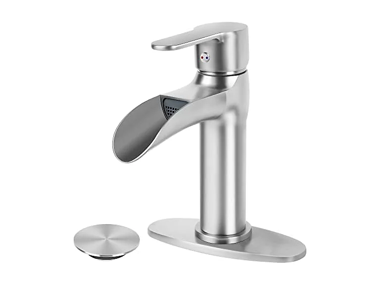 SOKA Bathroom Waterfall Faucet, Brushed Nickel