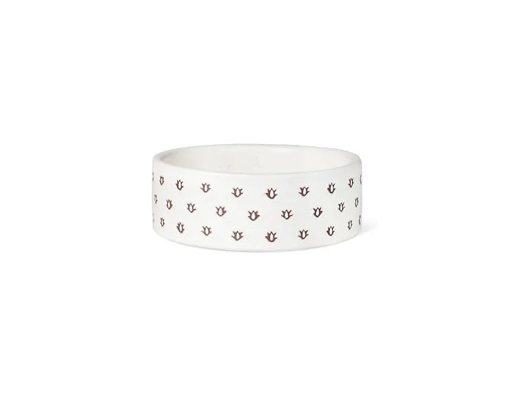 Fringe Studio Speckled Block Bone Small Ceramic Pet Bowl