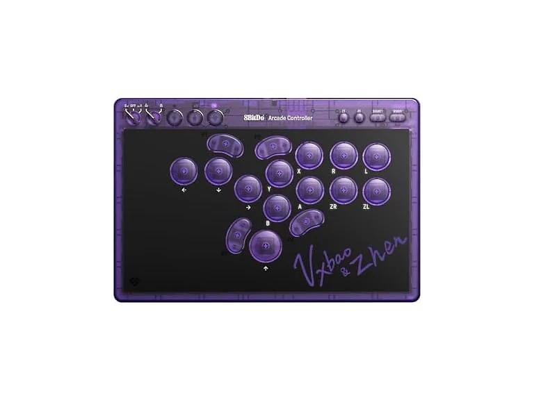 8BitDo All-Button Arcade Purple Signature Edition Controller