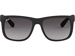 Ray-Ban RB4165 601/8G 55 55-16-145 Ray-Ban RB4165 Justin Classic Square Sunglasses  Rubber Black/LIGHT GREY GRADIENT DARK GREY