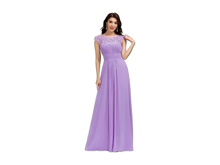 Ever-Pretty Women (18) Cap Sleeve Ruched Lace Us18