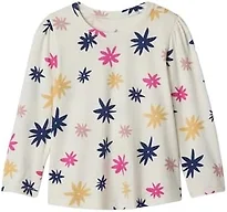 GAP Baby Girls Long Sleeve Swing Tee Ivory Frost 2YRS