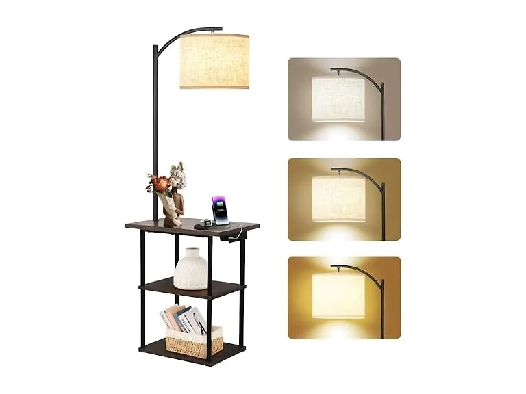 PESRAE Floor Lamp w/Charging Station
