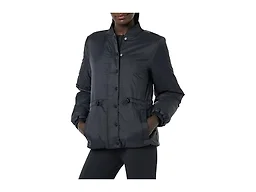 Amazon Essentials Women's Waist Padded Insulated Bomber Jacket, Fall Fashion, Black, Large