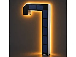 Infinite Basics Solar LED House Number Sign – 6.7" - 7