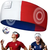 LC-dolida Bluetooth Sports Headband, Wireless Sweatproof Headband Headphones for Soccer Fans, Soft Washable Music Headband for Game Day Outdoor Sports Running