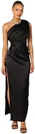 Petal & Pup Nadia One Shoulder Maxi Dress - Black 0