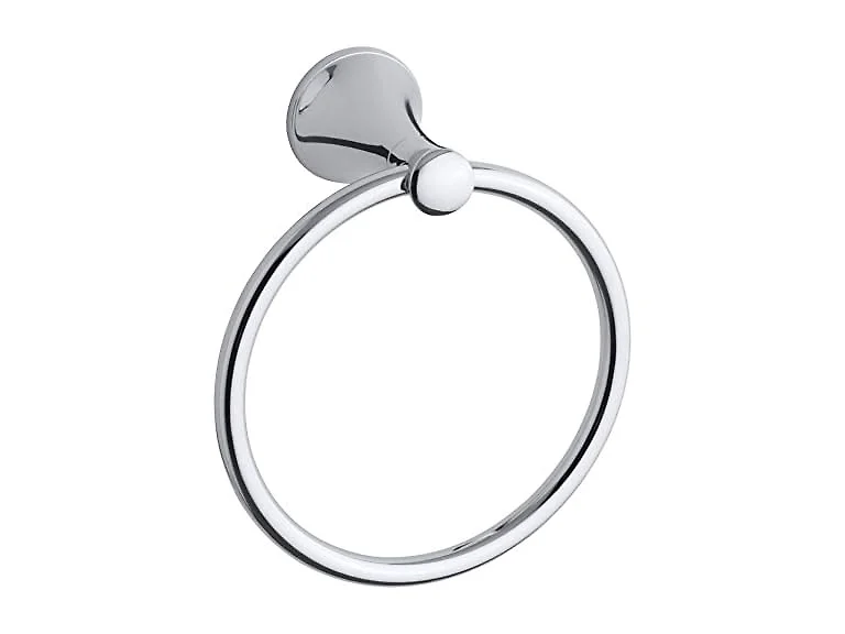 KOHLER K-13435-CP Coralais Towel Ring,