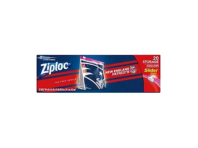 NFL Ziploc Slider Storage Gallon Bag