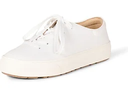 Amazon Essentials Women's Casual Lace Up Platform Sneakers, White, 13