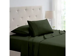Bamboo 4 Piece 1800 Thread Count Waffle Hem Sheet Set