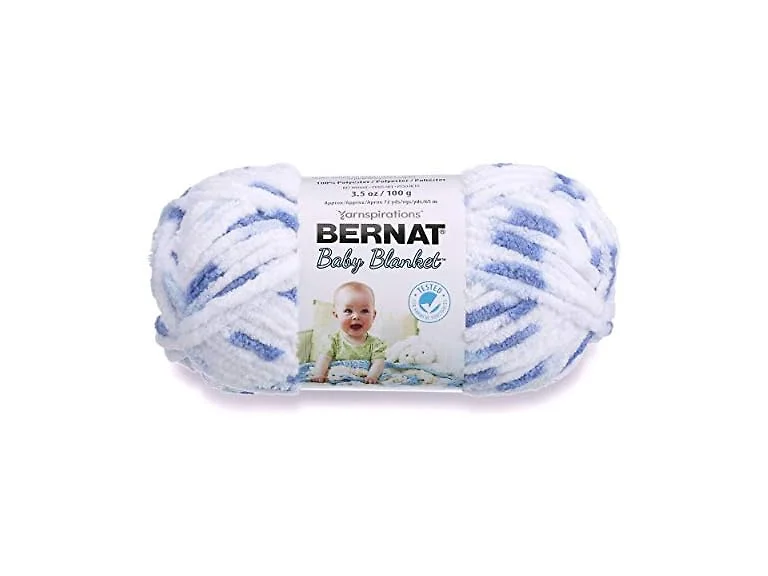 Bernat Baby Blanket Yarn, 3.5 oz, Gauge 6 Little Denim