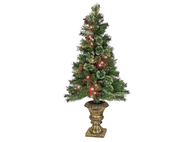 National Tree Company 4 ft. Pre-Lit Glistening Pine Tree