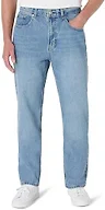 Amazon Essentials Men's Heavyweight Denim Rigid Loose Fit Jeans, 5 Pocket, Generously Proportioned, Vintage Blue, 35W x 28L