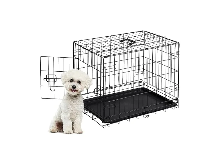 Sweetcrispy Dog Crate, 18 Inch Small Dog Cage