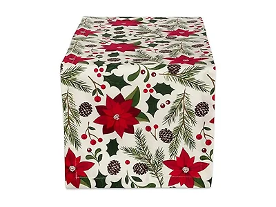 DII Poinsettia Table Runner 14x72