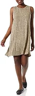 Amazon Essentials Women's Tank Swing Dress, Fitted through Chest, Light Brown Leopard Print, Small