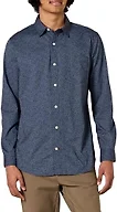 Amazon Essentials Men's Long-Sleeve Slim-Fit Stretch Poplin Shirt Shirt, Navy, Tonal Floral Print, XX-Large