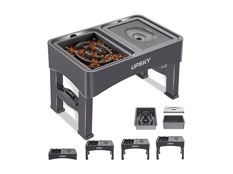 UPSKY 2-in-1 Elevated Dog Bowls Set