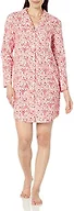 Amazon Essentials Women's Woven Flannel Notch Collar Nightgown (Available in Plus Size), White Forest, X-Small