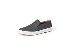 Amazon Essentials Men's Canvas Slip-on Sneakers, Grey/White, 10