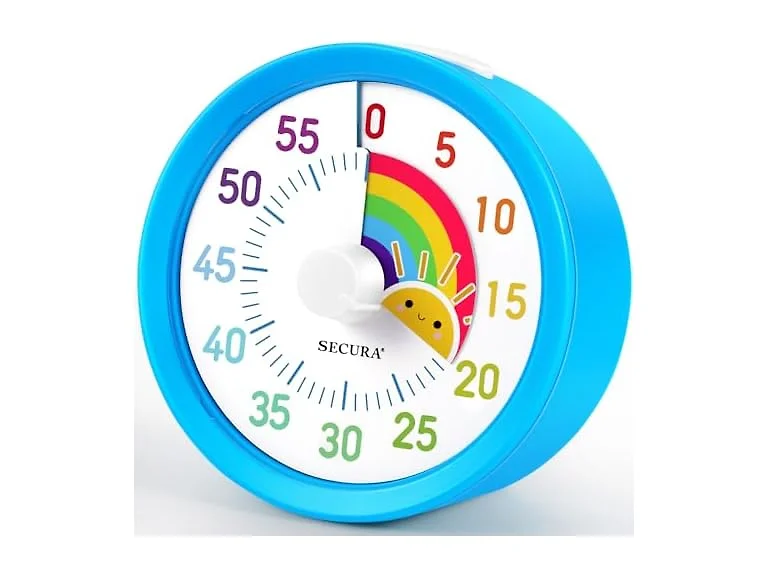 Secura 60-Minute Visual Timer (Blue & Sun)