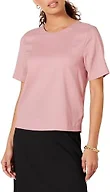 Amazon Essentials Women's Regular-Fit Georgette Short Sleeve Top, Mauve, Small