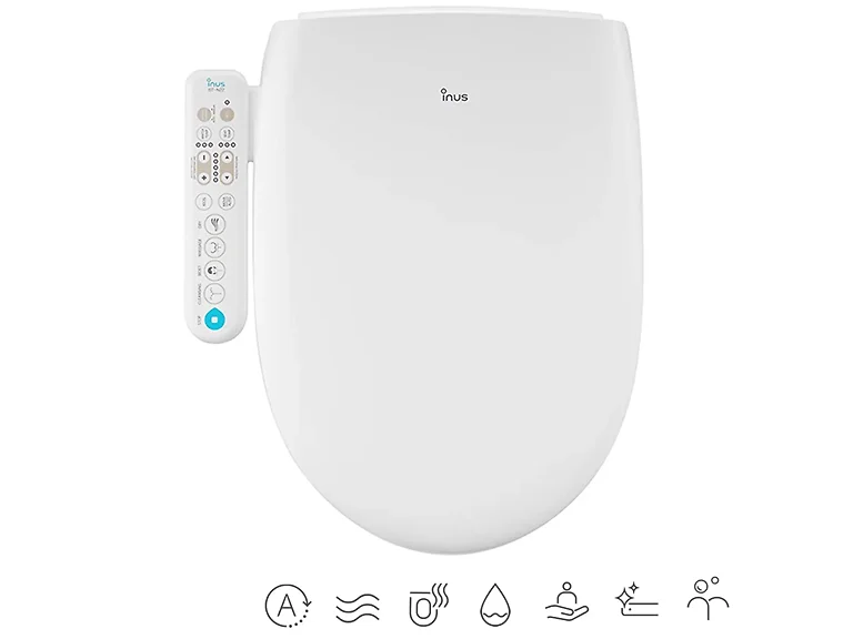 Inus N22 Electronic Bidet Heated Seat & Dryer, Elongated