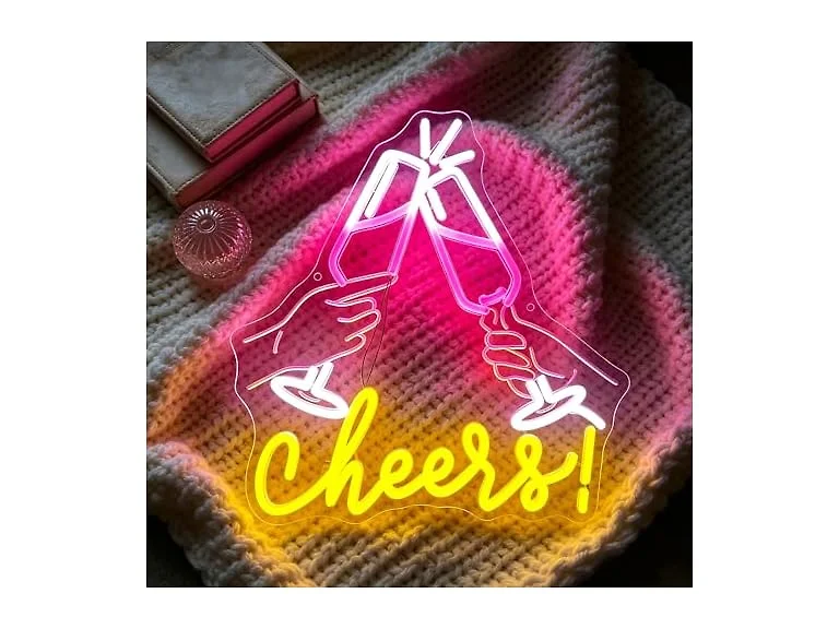 Whfobfe Cheers Neon Sign for Wall