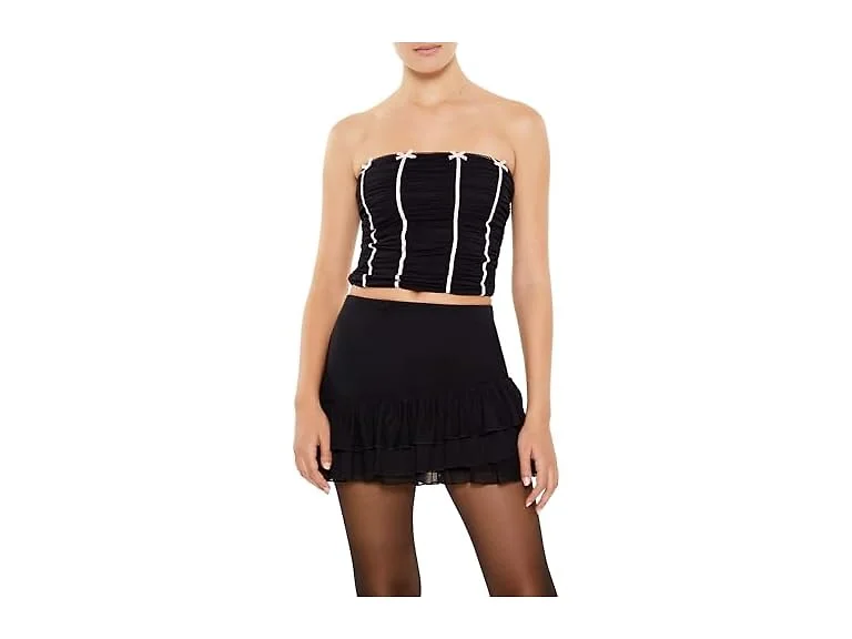 Forever 21 Women (M) Bow Cropped Tube Top