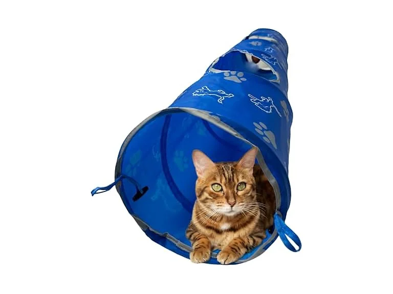 NFL Detroit Lions Cat Tunnel Tube Toy with Plush Football