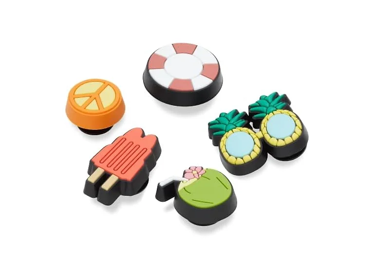 Crocs 5-Pack Shoe Charms, Jibbitz, Happy