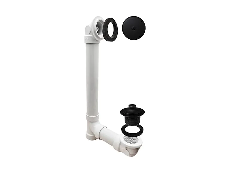 Westbrass Pull & Drain Sch. 40 PVC Bath Waste- Black