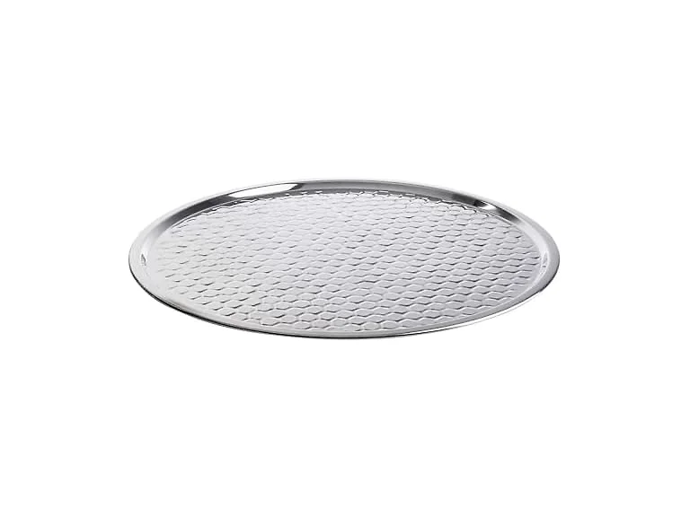 TableCraft  Hive Collection Round Serving Tray, Stainless Steel 