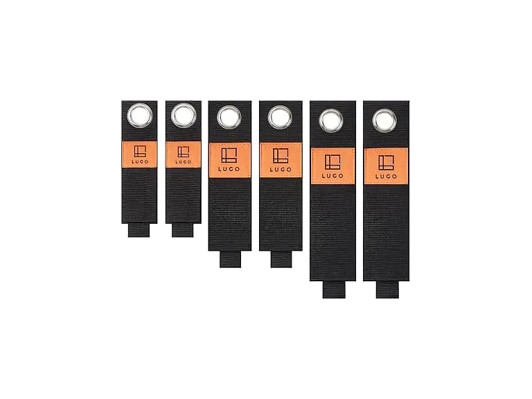 LUGO 6pc Heavy-Duty Storage Straps - Assorted Blk