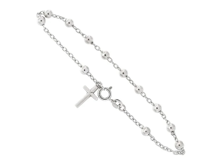 Sterling Silver Rosary Bracelet